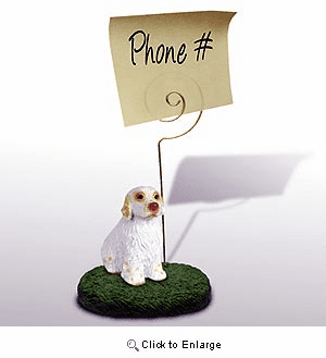 Clumber Spaniel Note Holder
