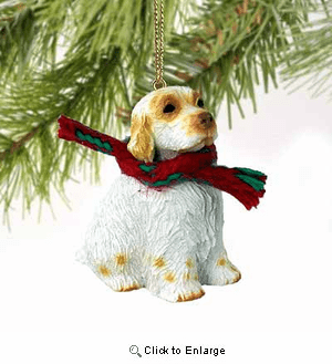 Clumber Spaniel Tiny One Christmas Ornament