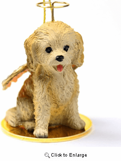 Cockapoo Angel Ornament Blonde