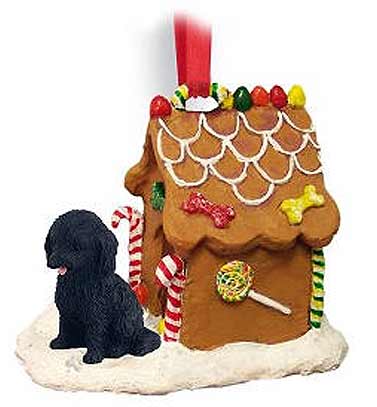 Cockapoo Gingerbread House Christmas Ornament Black