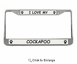 Cockapoo License Plate Frame