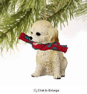 Cockapoo Tiny One Christmas Ornament Blonde