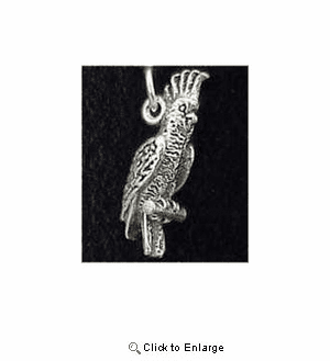 Cockatoo Sterling Silver Charm