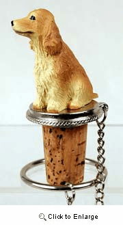 Cocker Spaniel Bottle Stopper (Blonde)