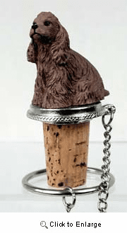 Cocker Spaniel Bottle Stopper (Brown)