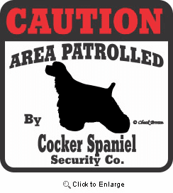 Cocker Spaniel Bumper Sticker Caution