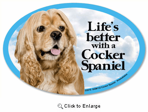 Cocker Spaniel Car Magnet - Life's Better