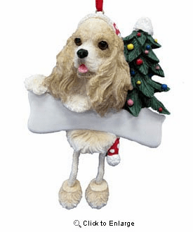 Cocker Spaniel Christmas Tree Ornament - Personalize