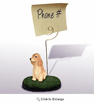 Cocker Spaniel Note Holder (Blonde)