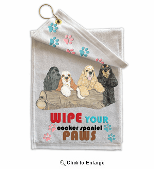 Cocker Spaniel Paw Wipe Towel