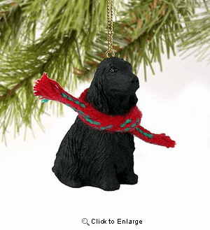 Cocker Spaniel Tiny One Christmas Ornament Black