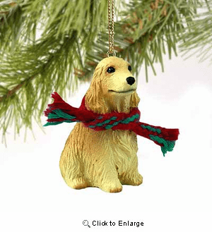 Cocker Spaniel Tiny One Christmas Ornament Blonde
