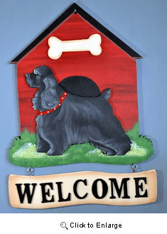 Cocker Spaniel Welcome Sign