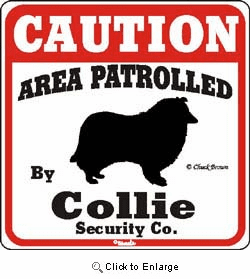 Collie Caution Sign