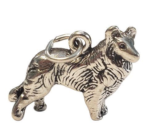 Collie Sterling Silver Charm