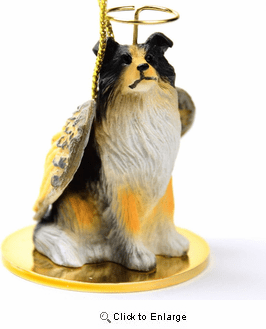 Collie Christmas Ornament Angel