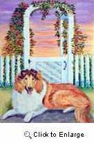 Collie Garden Flag