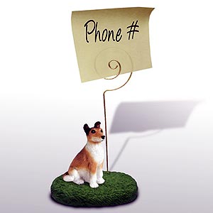 Collie Note Holder (Smooth Hair)