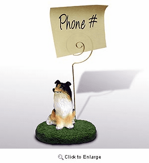 Collie Note Holder (Tricolor)