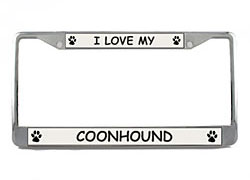 Coonhound License Plate Frame