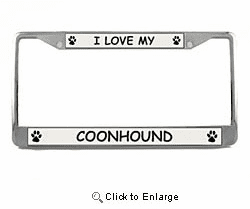 Coonhound License Plate Frame