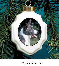 Corgi Cardigan Christmas Ornament Porcelain
