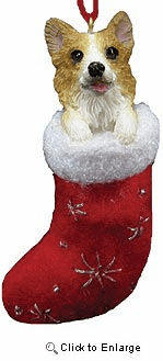 Corgi Christmas Stocking Ornament