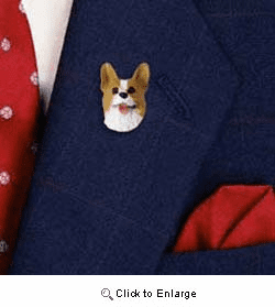 Corgi Pin Hand Painted Resin
