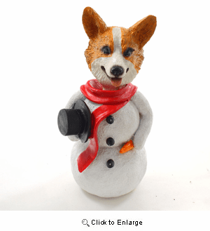 Corgi Snowman Christmas Decoration