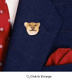 Cougar Pin Hand Painted Resin