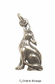 Coyote Sterling Silver Charm