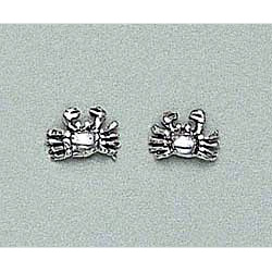 Crab Earrings Sterling Silver