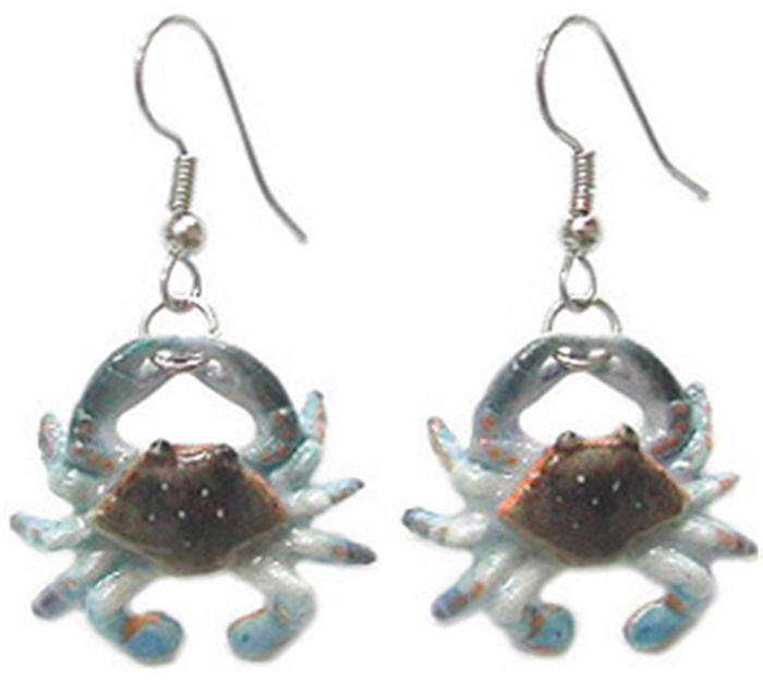 Blue Crab Porcelain Earring's