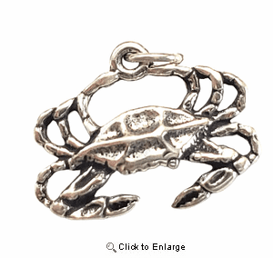 Crab Sterling Silver Charm