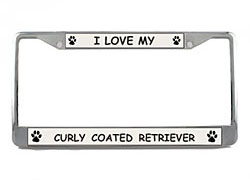Curly Coated Retriever License Plate Frame