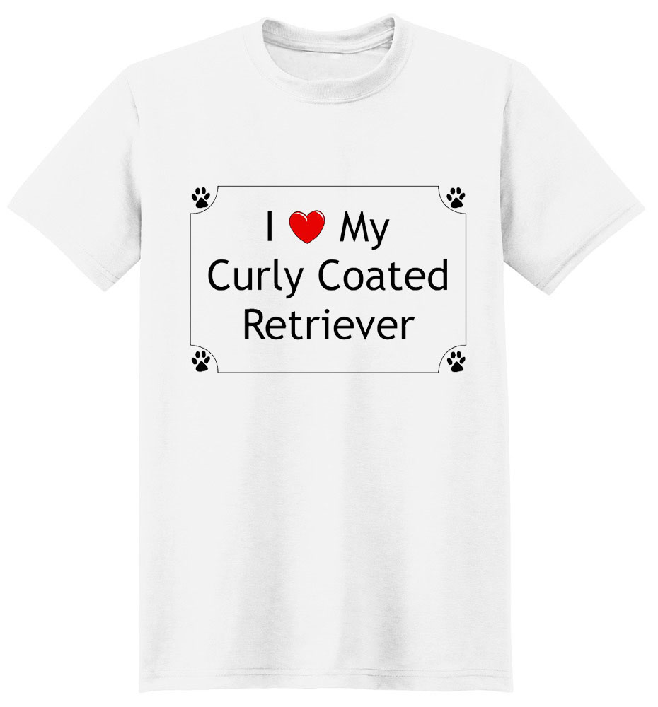Curly Coated Retriever T-Shirt - I love my