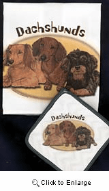 Dachshund Dish Towel & Potholder