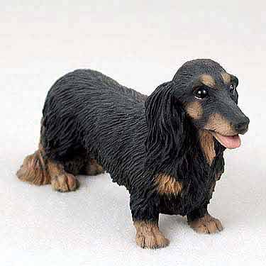 Dachshund Figurine Longhaired Black