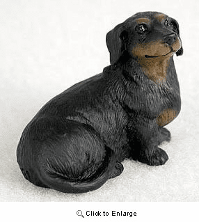Dachshund Miniature Figurine - Black & Tan