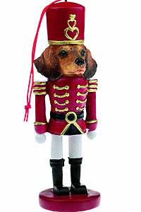 Dachshund Ornament Nutcracker (Red)