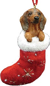 Dachshund (Red) Christmas Stocking Ornament