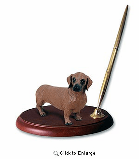 Dachshund Pen Holder (Red)