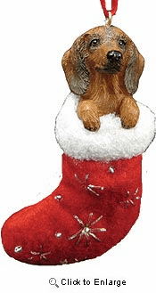 Dachshund (Red) Christmas Stocking Ornament