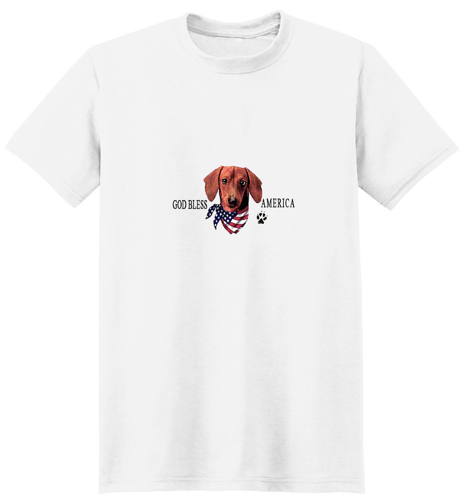 Dachshund T-Shirt - American Dog Red