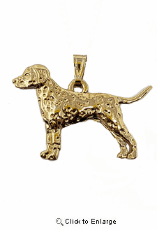 Dalmatian 24K Gold Plated Pendant
