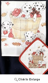 Dalmatian Dish Towel & Potholder