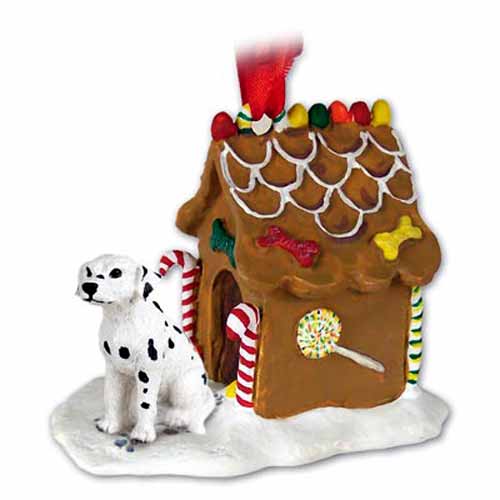 Dalmatian Gingerbread House Christmas Ornament