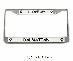 Dalmatian License Plate Frame