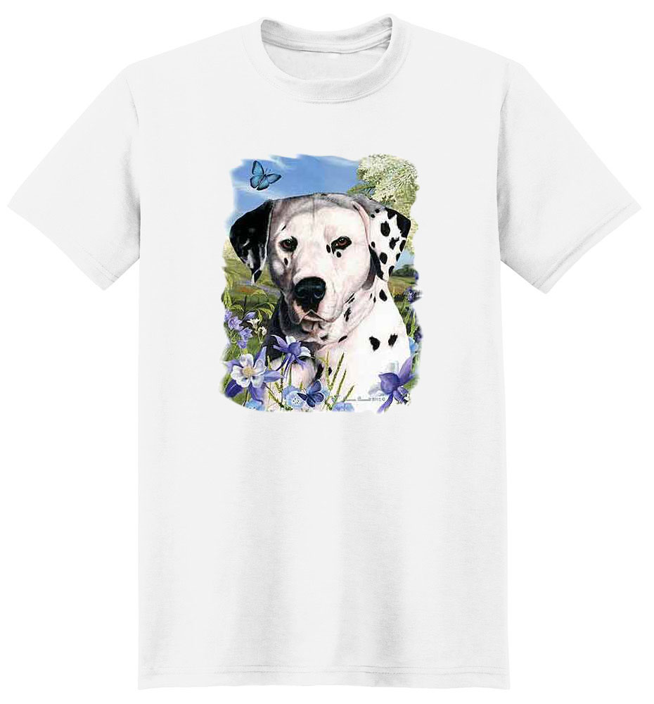 Dalmatian T-Shirt - Flowers