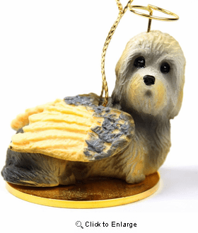 Dandie Dinmont Christmas Ornament Angel